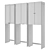 Sleek White Laundry Cabinet with BAGGANÄS Handles 3D model small image 3