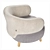 Luxurious Grey & Beige Luisa Armchair 3D model small image 5