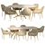  Stylish Sila Dining Set 3D model small image 4