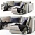 Modern Dallas Sofa: V-Ray Render 3D model small image 2