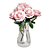 Elegant Pink Roses Bouquet 3D model small image 7