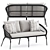 Modern Nexus 2 Seat Sofa 3D model small image 1
