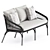 Modern Nexus 2 Seat Sofa 3D model small image 3