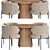 Elegant Akiko Dining Set 3D model small image 1