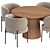 Elegant Akiko Dining Set 3D model small image 3