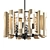 Glimmering Twilight 4-Light Pendant 3D model small image 1