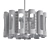 Glimmering Twilight 4-Light Pendant 3D model small image 2