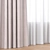 Modern Velvet Curtains with Pattern 3D model small image 2