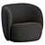 Ovata Large Lounge Chair: Versatile Elegance 3D model small image 3