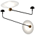 Saturn Ceiling Lamp: Modern Elegance 3D model small image 1