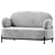 Coco 2-Seater Sofa: Stylish Comfort 3D model small image 1