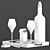 Vintage Wine and Cigarettes Set 3D model small image 2