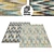 Vibrant Geometric Rug Set 3D model small image 1