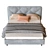 Velvet Gray Vesmar 160 Bed 3D model small image 2