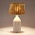 Handcrafted Ceramic and Raffia Lamp 3D model small image 3