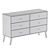 Modern 6-Drawer Dresser by Mercury Row 3D model small image 3