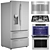 LG Kitchen Appliance Bundle: Oven, Refrigerator, Cooktop & Hood 3D model small image 2