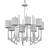 Elegant Umberto 8-Light Chandelier 3D model small image 2