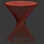 Pascal Gold Twist Sculpted End Table 3D model small image 2