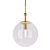 Elegant Brass and Glass Pendant 3D model small image 2