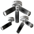 Triple Bronze Ceiling Light Set 3D model small image 2