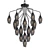 Modern Taper 22 Light Pendant 3D model small image 1