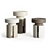 Elegant Tobias Stools: Concrete, Ebony 3D model small image 5