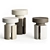Elegant Tobias Stools: Concrete, Ebony 3D model small image 6