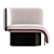 Elefante Upholstered Armchair: Elegant Velvet Seating 3D model small image 3