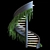 Modern Spiral Staircase 3D model small image 2