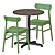 Modular STENSELE Table & Chairs Set 3D model small image 2