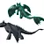 Night Fury: Low Poly Dragon 3D model small image 3