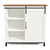 Rustic Sliding Barn Door Accent Cabinet 3D model small image 2