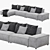 Contemporary NEOWALL Modular Sofa 3D model small image 4