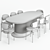 Elegant Ripple Table & Stylish 430 Chair 3D model small image 4