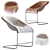 Cortina Chair: Sophisticated Elegance for Any Space 3D model small image 1