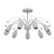 Elegant 9-Light Chandelier 3D model small image 2