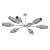 Golden Elegance Ceiling Chandelier 3D model small image 2