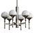 Elegant Aged Brass Chandelier 3D model small image 1