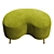 Kid Ottoman: Luxurious Shearling Accent 3D model small image 2