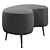 Kid Ottoman: Luxurious Shearling Accent 3D model small image 5