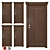 Holz Dante Interior Doors - 5-Piece Set 3D model small image 1