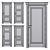 Holz Dante Interior Doors - 5-Piece Set 3D model small image 3