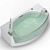 Gemy G9079 Acrylic Bathtub 3D model small image 4