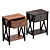 Modern Iron Nightstand with Drawer 3D model small image 1