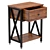 Modern Iron Nightstand with Drawer 3D model small image 2