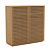 Vintage Oak Shoe Storage System 3D model small image 1