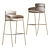 Sleek Strike Bar Stool 3D model small image 1