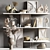 Modern Decorative Shelf Set 3D model small image 1