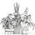 Lush Greenery Collection 596 3D model small image 5